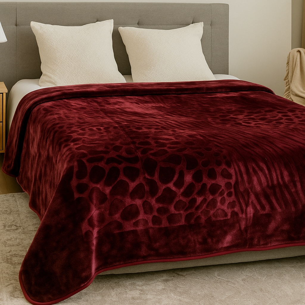 Κουβέρτα 220χ240μ Μπορντό