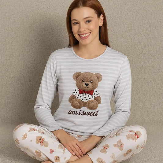 Χειμερινή Γυναικεία Πιτζάμα Baby Bear 001