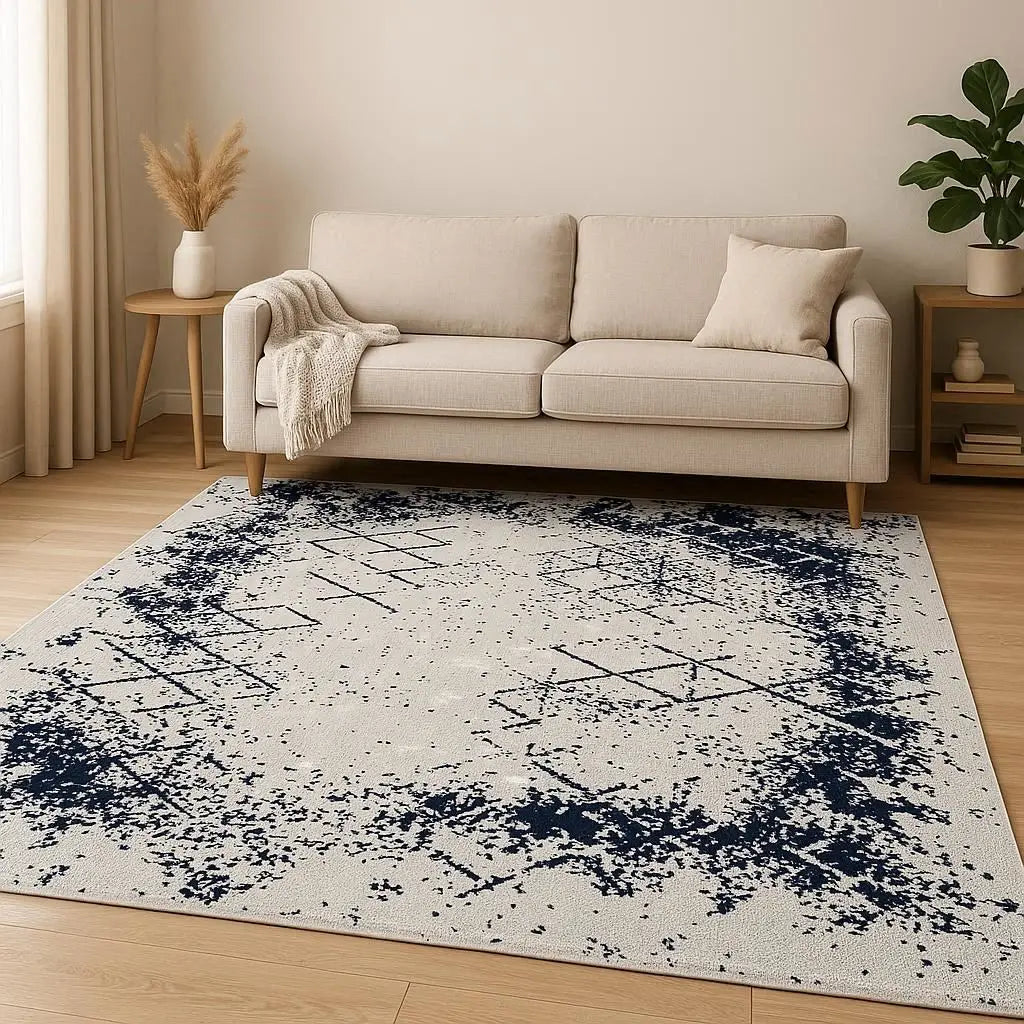 Ανάγλυφο Χαλί Cosmo Lines Μπλέ