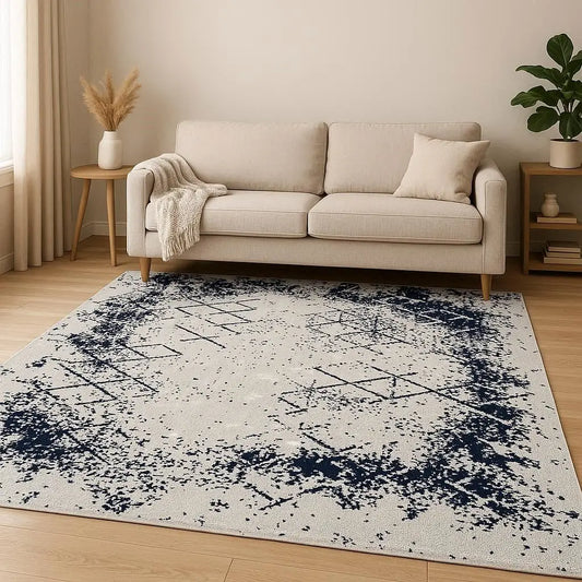 Ανάγλυφο Χαλί Cosmo Lines Μπλέ