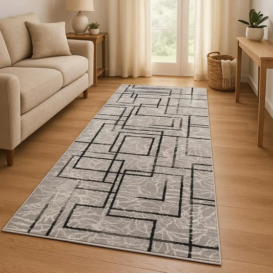 Ανάγλυφος διάδρομος Γκρι Modern Maze