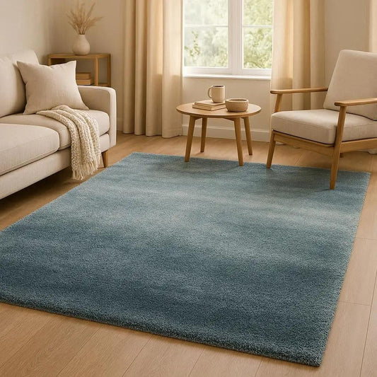 Shaggy Χαλί Ocean Blue