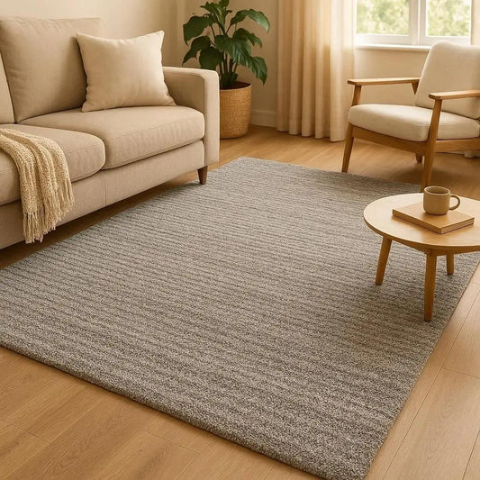 Shaggy Χαλί Γρί Ριγέ