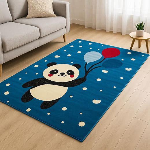 Παιδικό Χαλί 160x220 μέτρα Μπλέ Panda