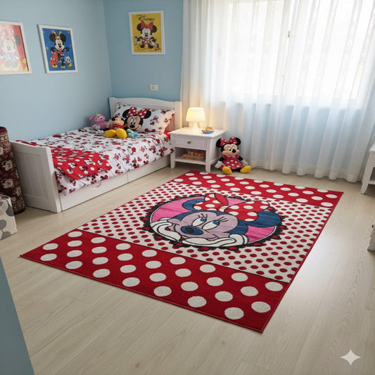 Παιδικό Χαλί 140x190 μέτρα Κόκκινο Minnie