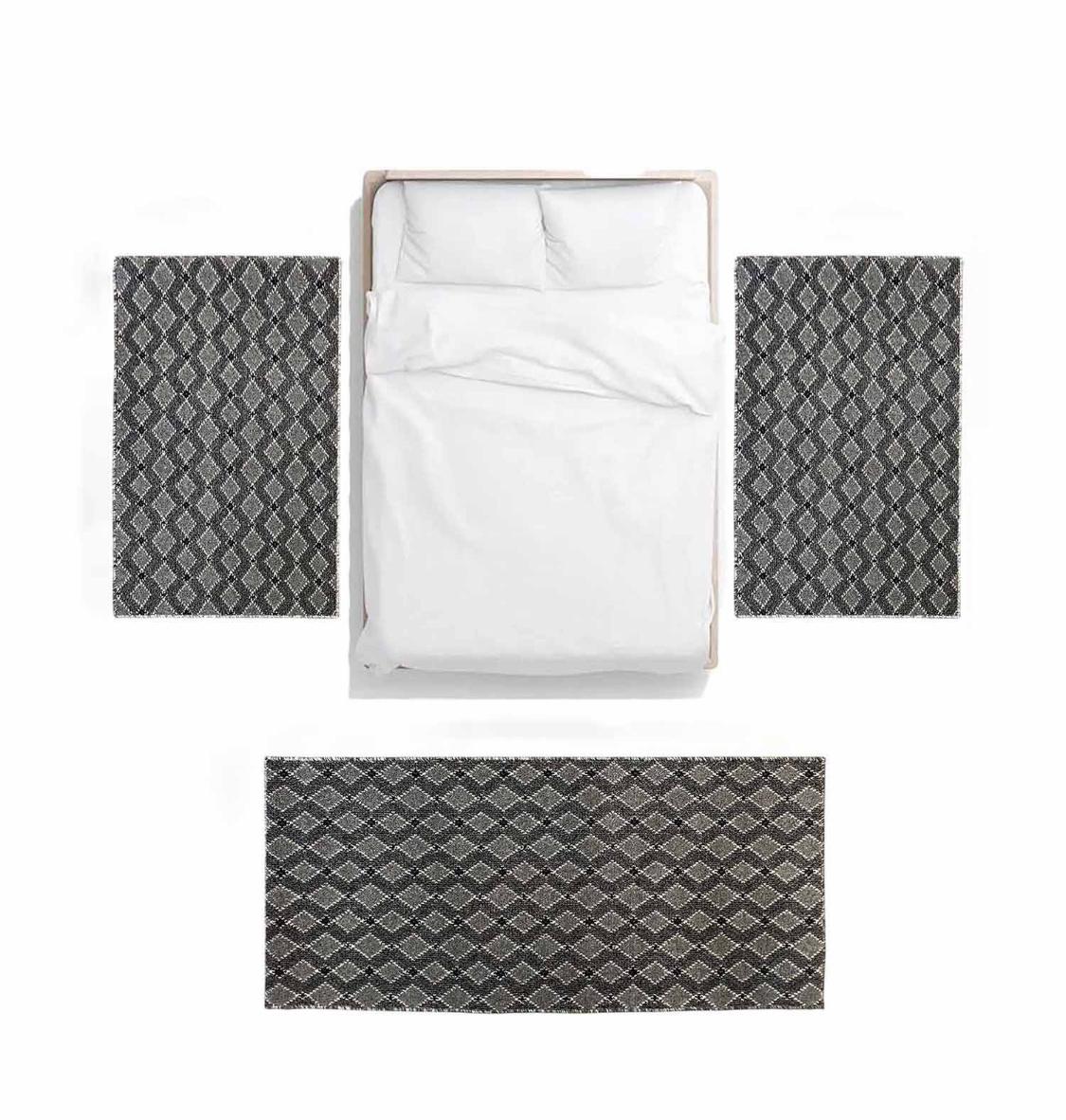 3τμχ Σετ κρεβατοκάμαρας Καρό Boucle