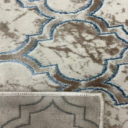 Ανάγλυφο χαλί 2x3 μέτρα Morocco Grey-Beige