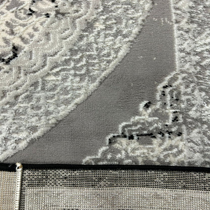 Ανάγλυφο χαλί Grey Medallion