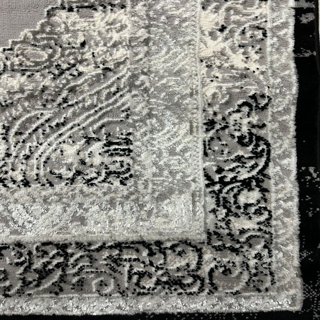 Ανάγλυφο χαλί Grey Medallion