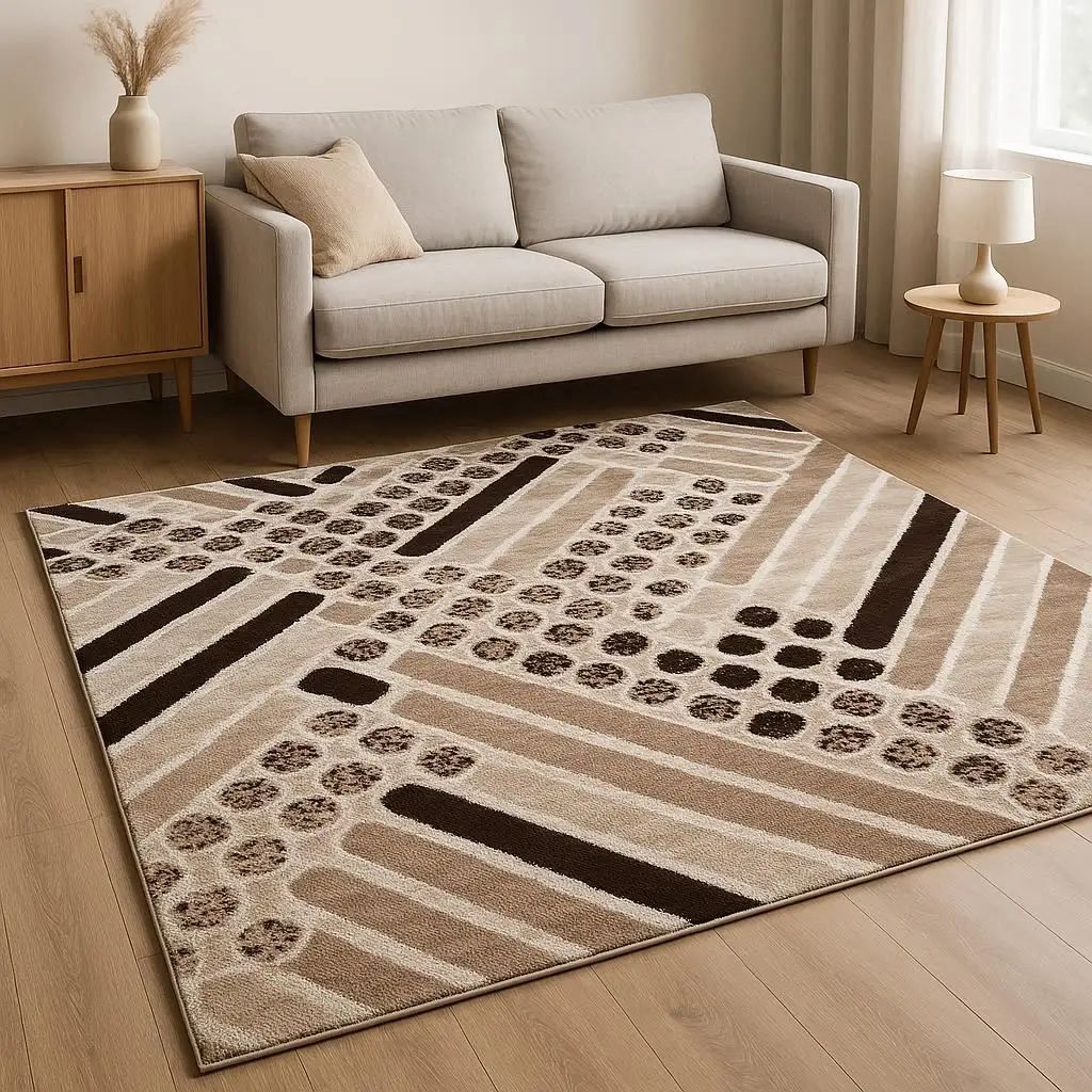 Ανάγλυφο Χαλί Tamara Η733 Μπέζ Καφέ