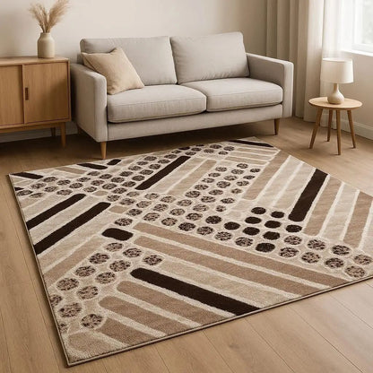 Ανάγλυφο Χαλί Tamara Η733 Μπέζ Καφέ