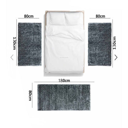 3τμχ Σετ κρεβατοκάμαρας Shaggy Grey