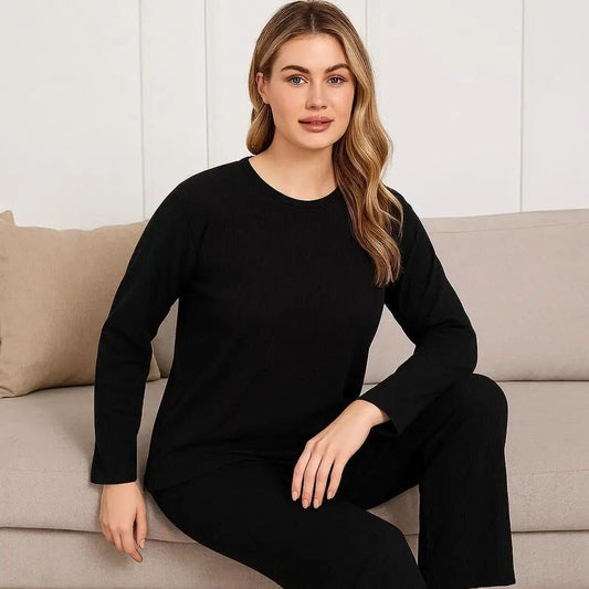 Χειμερινή Γυναικεία Πιτζάμα Μαύρη