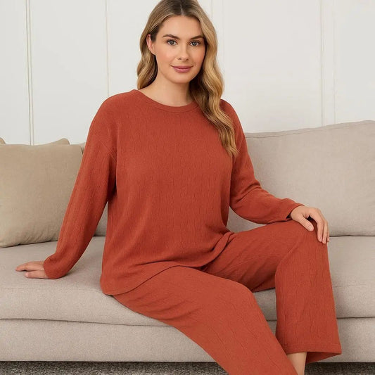 Χειμερινή Γυναικεία Πιτζάμα Κεραμιδί