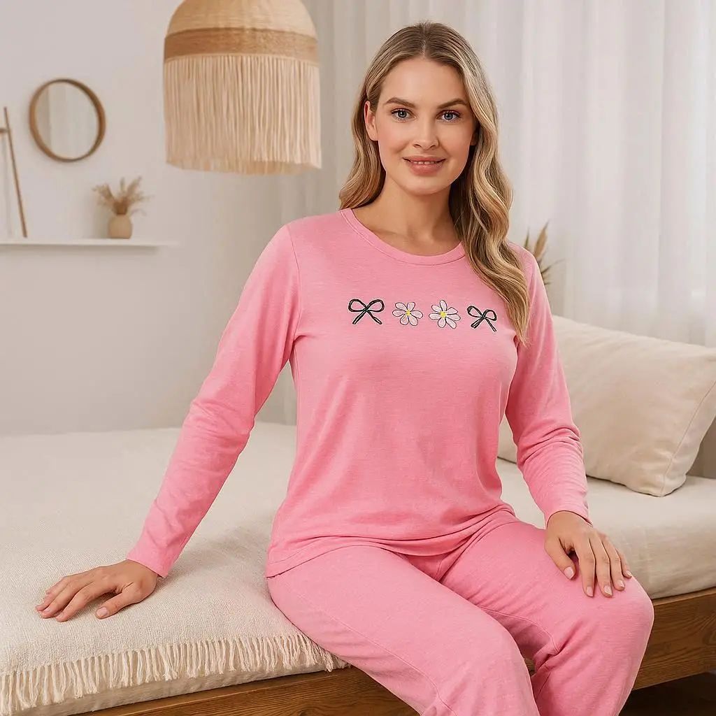 Χειμερινή Γυναικεία Πιτζάμα Flower Bon