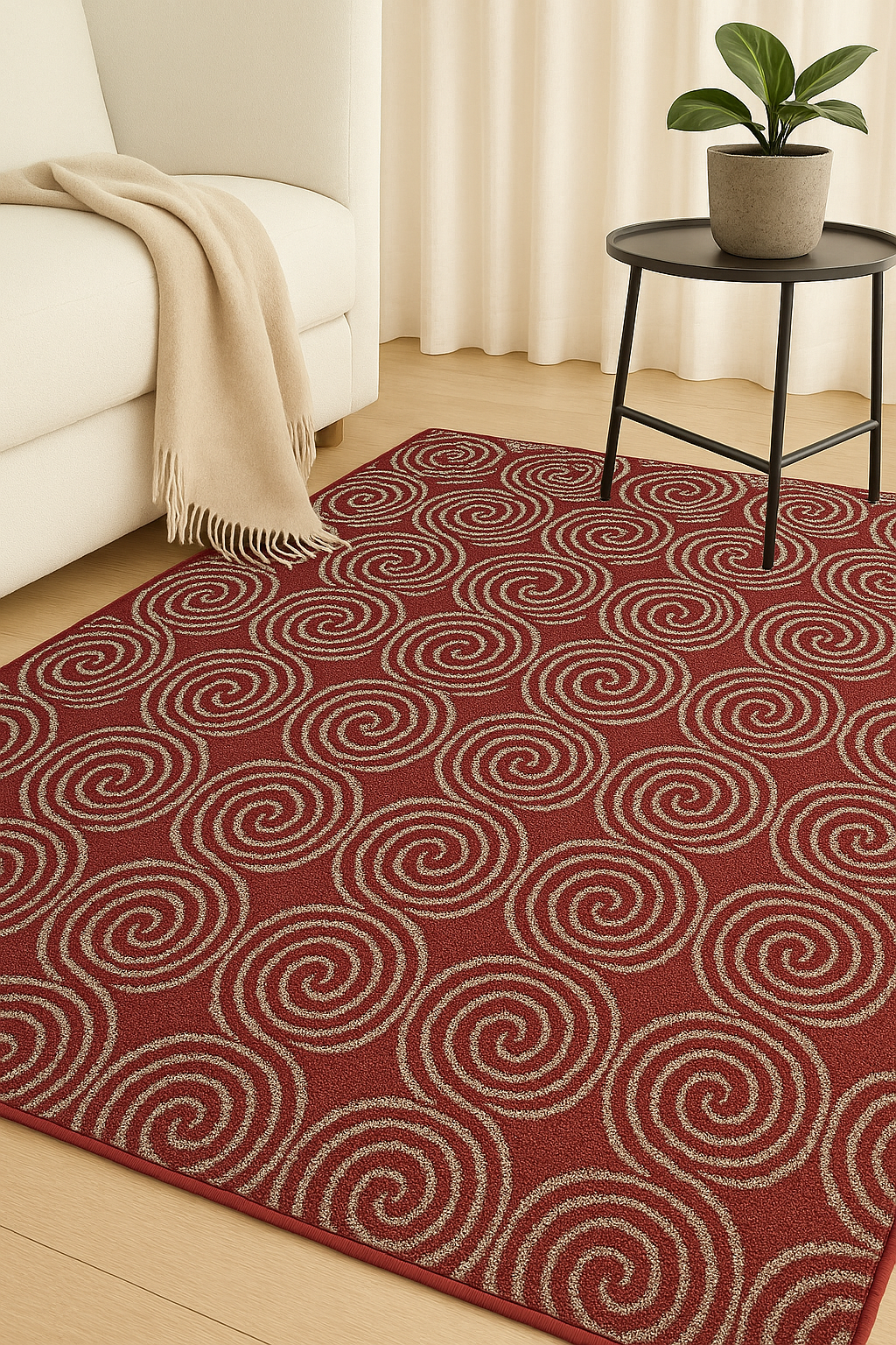 Μοκέτα Χαλί 2x3 μέτρα Κόκκινο Spiral Rouge